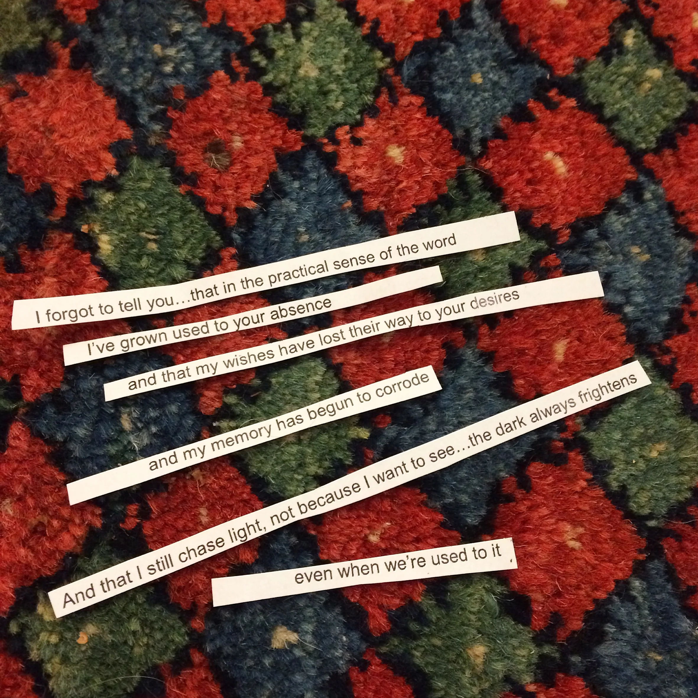 A representation of a line from "Frida Kahlo's Moustache," by Ashraf Fayadh. Photo by Beenish Ahmed. 