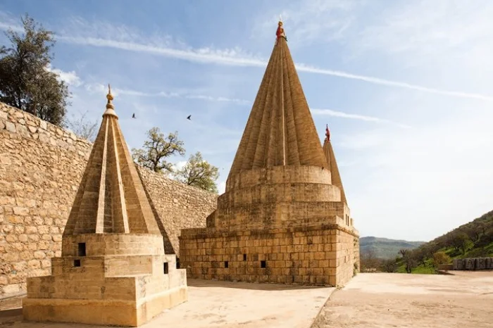 THE LALISH TEMPLE IS THE MOST REVERED SITE AMONG THE YAZIDI PEOPLE, WHO NUMBER AROUND ONE MILLION. PHOTO BY ILYA VARLAMOV VIA WIKIMEDIA COMMONS.
