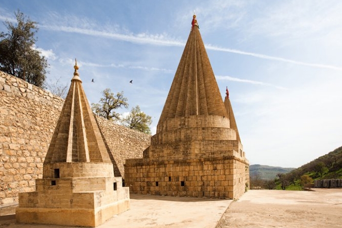 THE LALISH TEMPLE IS THE MOST REVERED SITE AMONG THE YAZIDI PEOPLE, WHO NUMBER AROUND ONE MILLION. PHOTO BY ILYA VARLAMOV VIA WIKIMEDIA COMMONS.