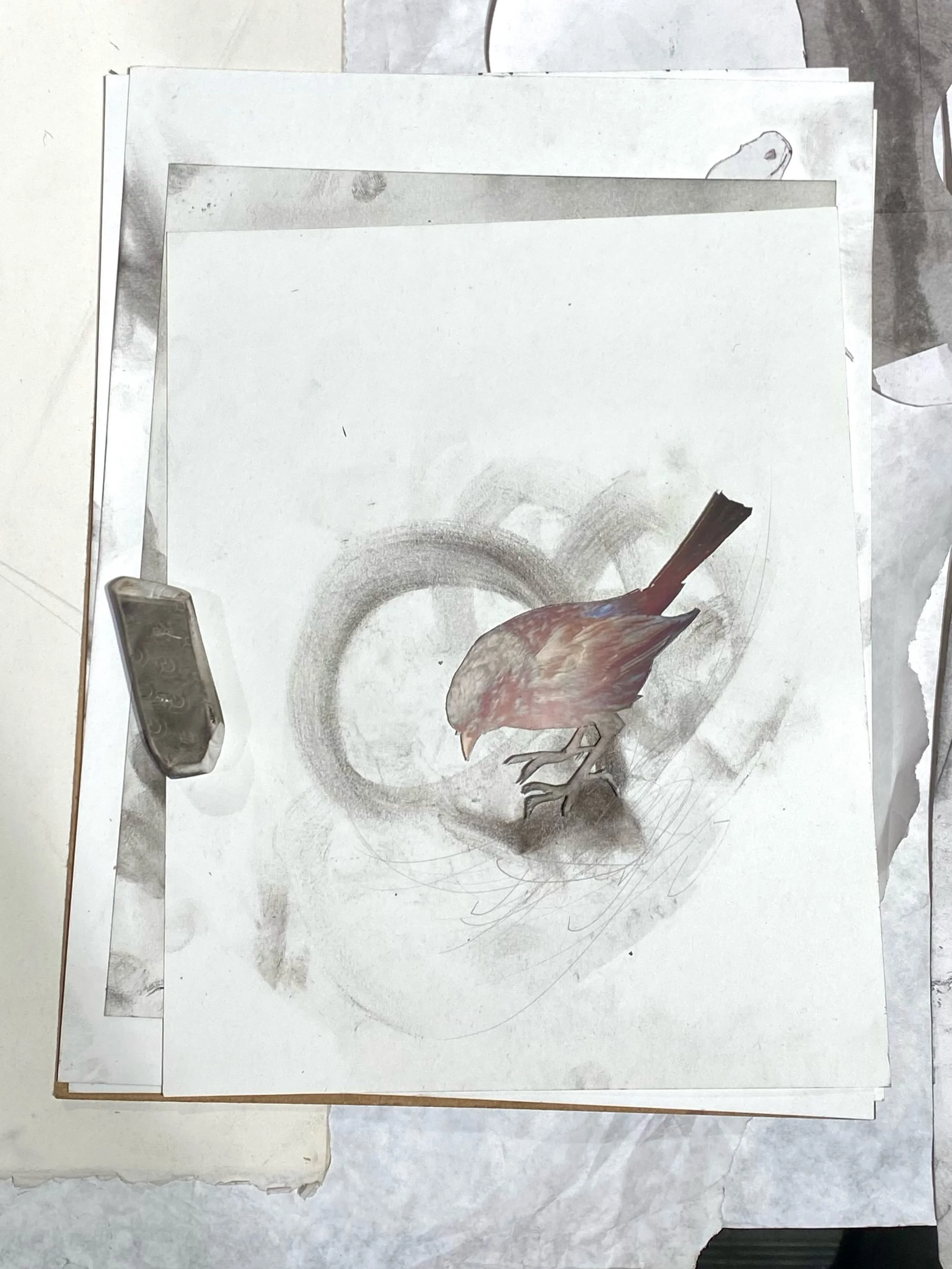 A stack of beginnings. Loving more saturation these days. 

My studio goal is to keep a steady conversation with the smaller, spontaneous pieces and let those inform the larger ones slowly taking shape in the background. I&rsquo;m in one of those cre