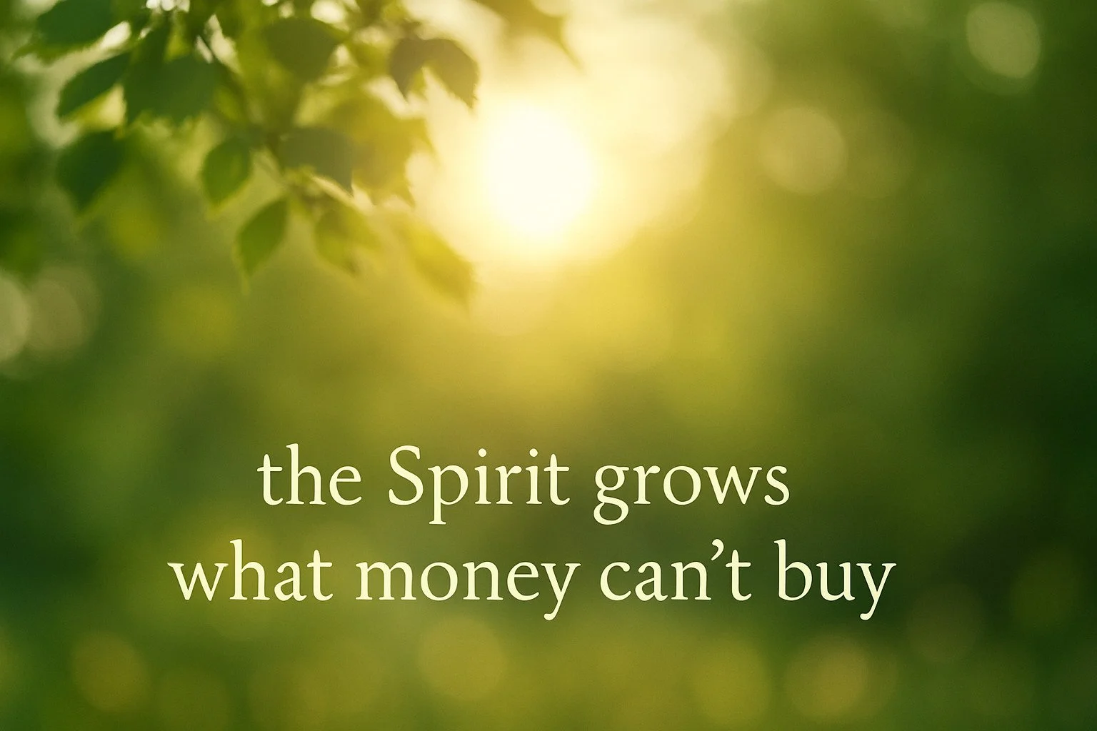 Luke 12:13&ndash;21 reminds that life isn&rsquo;t measured by barns or balances.

Galatians 5:16&ndash;25 names the life the Spirit grows&mdash;love, joy, peace, patience, kindness, goodness, faithfulness, gentleness, self-control.

This is real weal