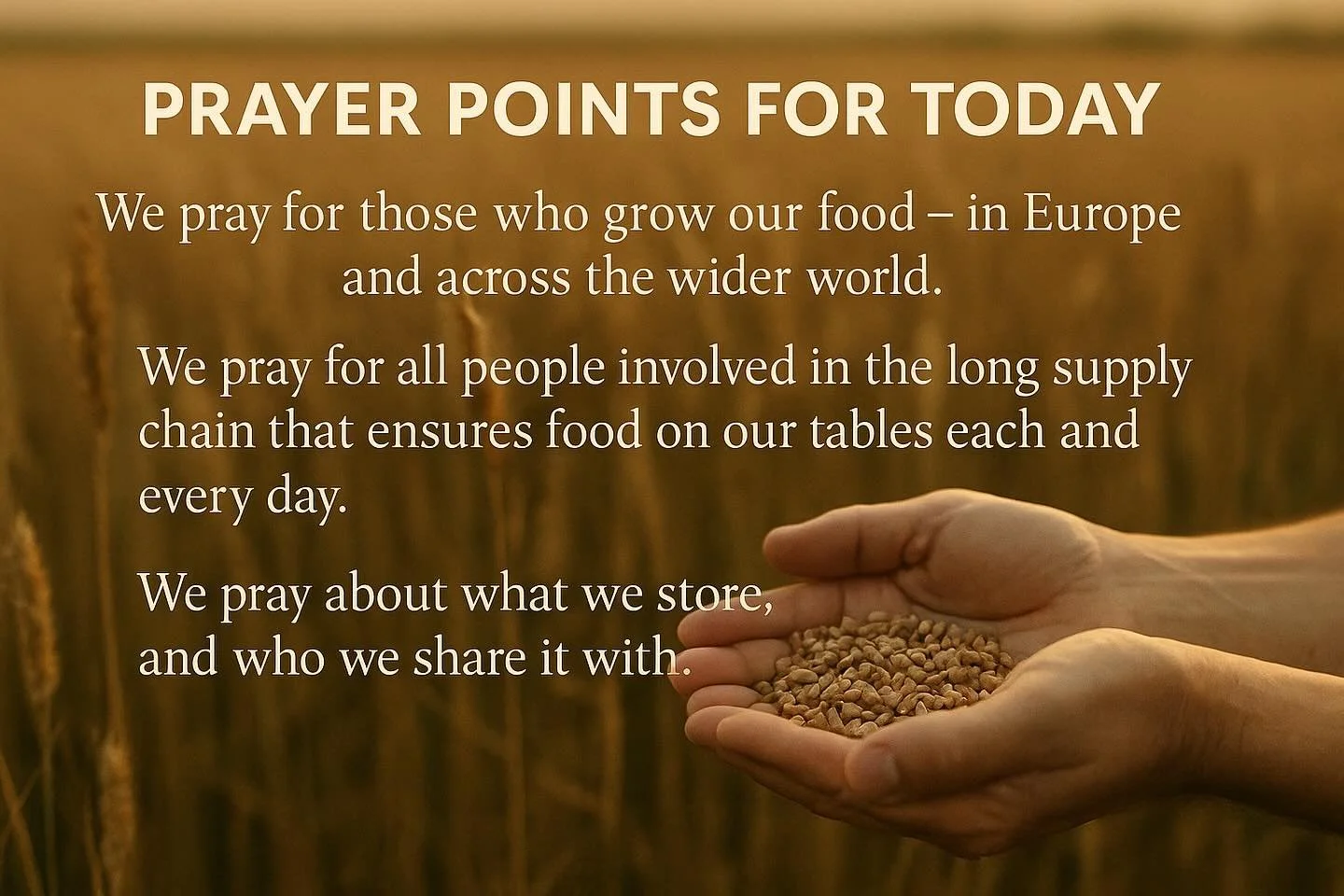 Harvest prayer points for this week