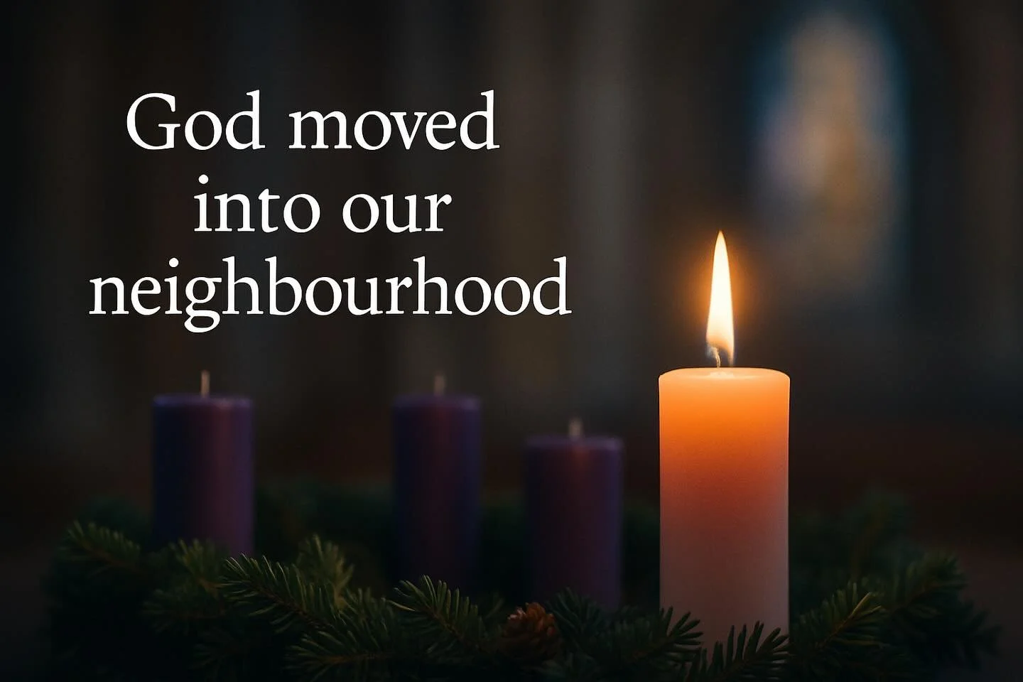 The first candle of Advent is lit, and the story begins. This Sunday we listen to Matthew and John and welcome the light drawing near. You are invited to share the hope of Advent with us.

Sunday, 30 November, in the Scots Kirk, Av. de Rumine 26, Lau