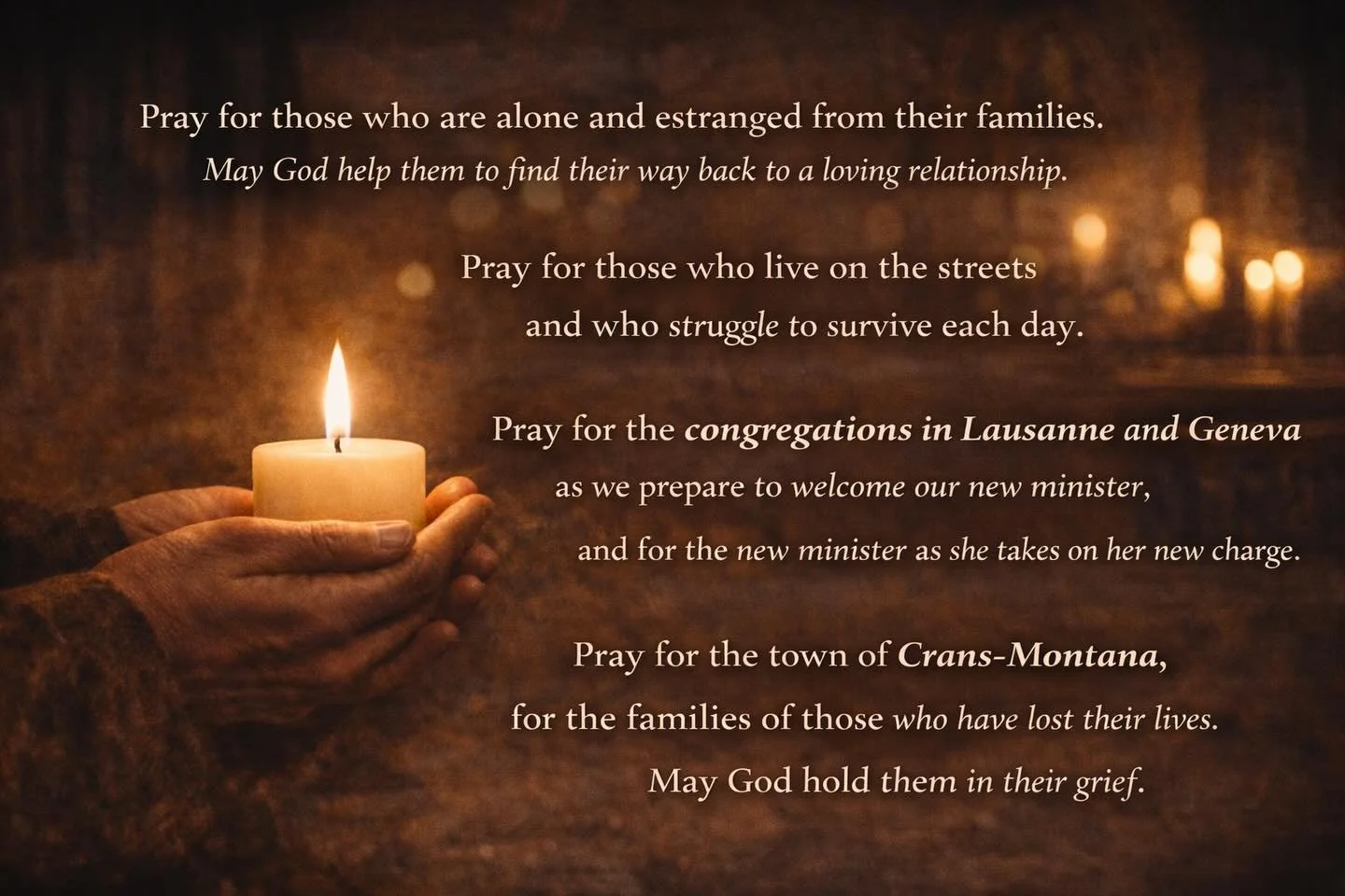 Prayer points for this first week of the New Year #lausannechurch