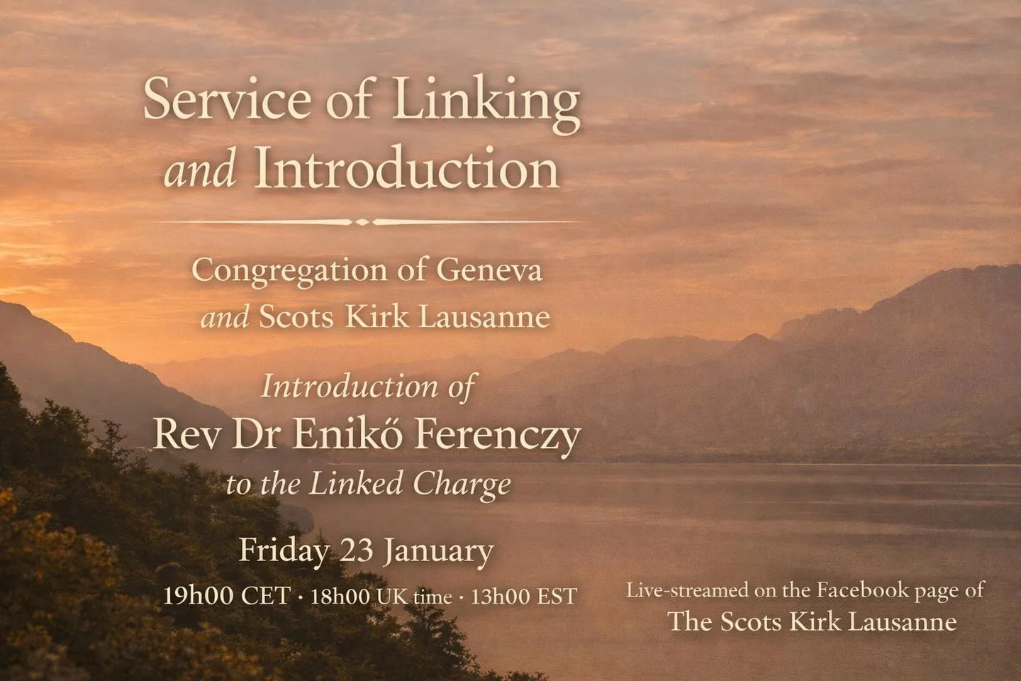All are welcome to join us online for this important service in the life of the church. #lausannecity #lausannechurch