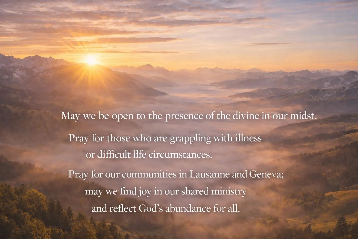 This week's prayer points.