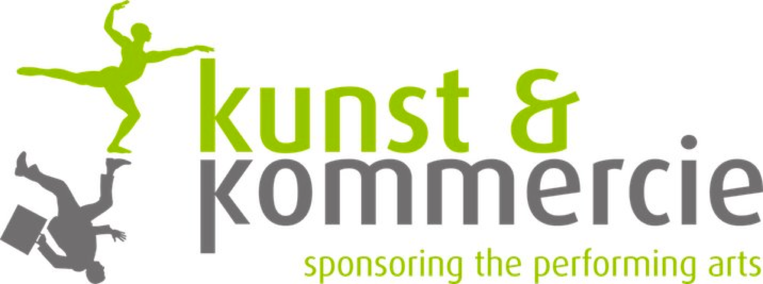 Kunst en Kommercie, een bedrijf dat kunstinstelling koppelt aan bedrijven ten behoeve van sponsoring. In het logo zijn de kunstenaar en de zakenman één gespiegeld persoon. De spiegeling komt ook tot uiting in de de K van Kunst en Kommercie.