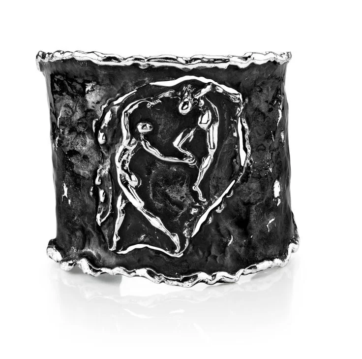 Organic Silver Dancing Cuff Bracelet