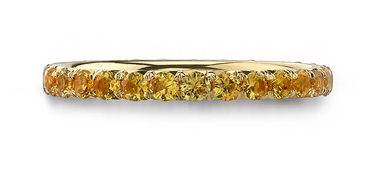 18 Karat Yellow Gold Ring available in Vivid Yellow Diamonds or Sapphires