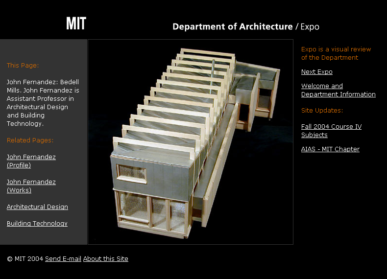 MIT Architecture Department Website, 2000