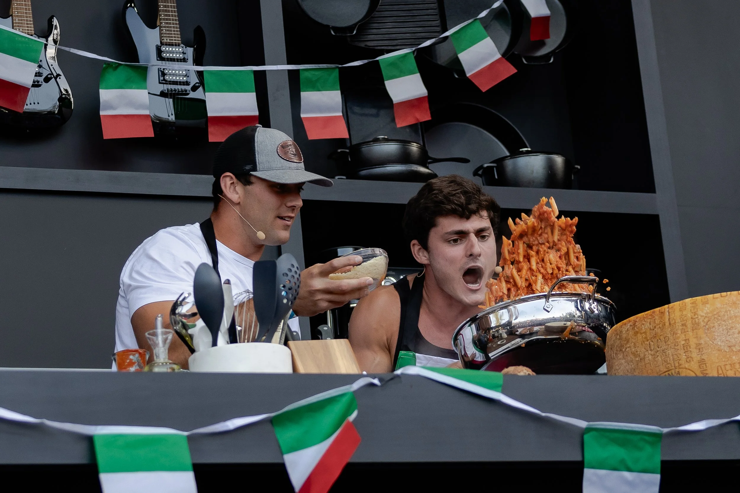 Brock Bowers and Gianluca Conte