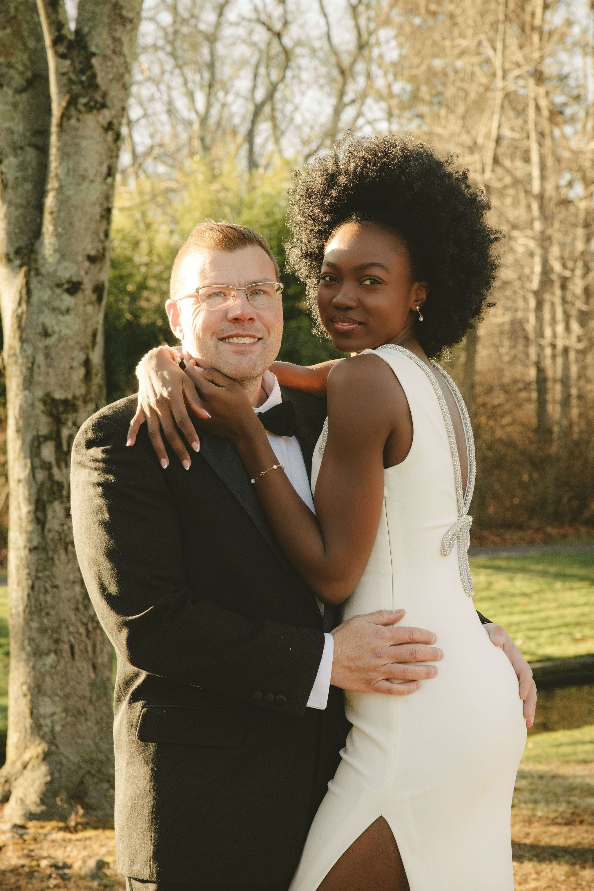 Union County New Jersey elopement couple after an intimate ceremony officiated by Aretha Gaskin