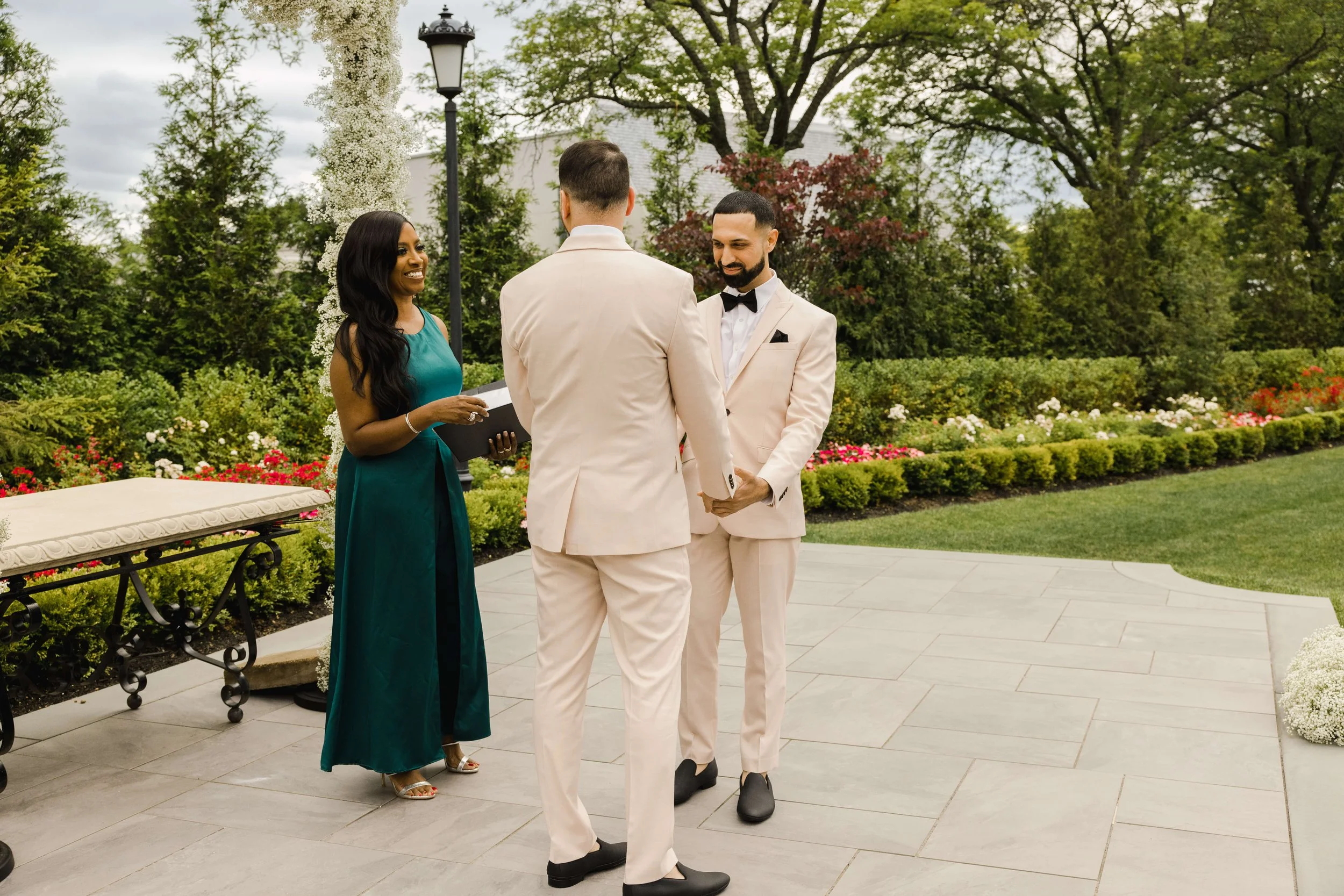 Elopement ceremony at a private venue in East Brunswick, New Jersey with a professional Middlesex County officiant