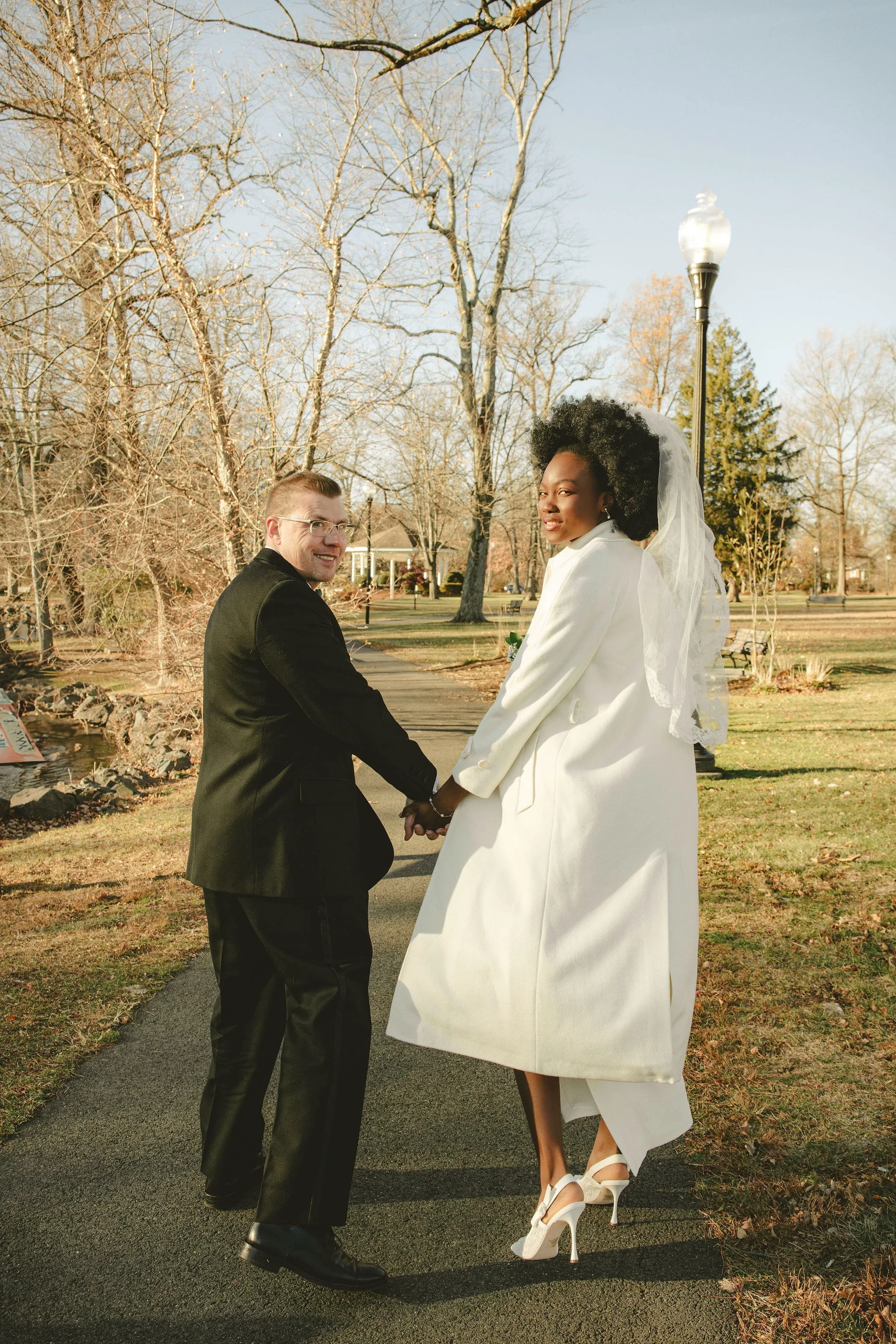 New Jersey married couple after completing their marriage and certificate process.