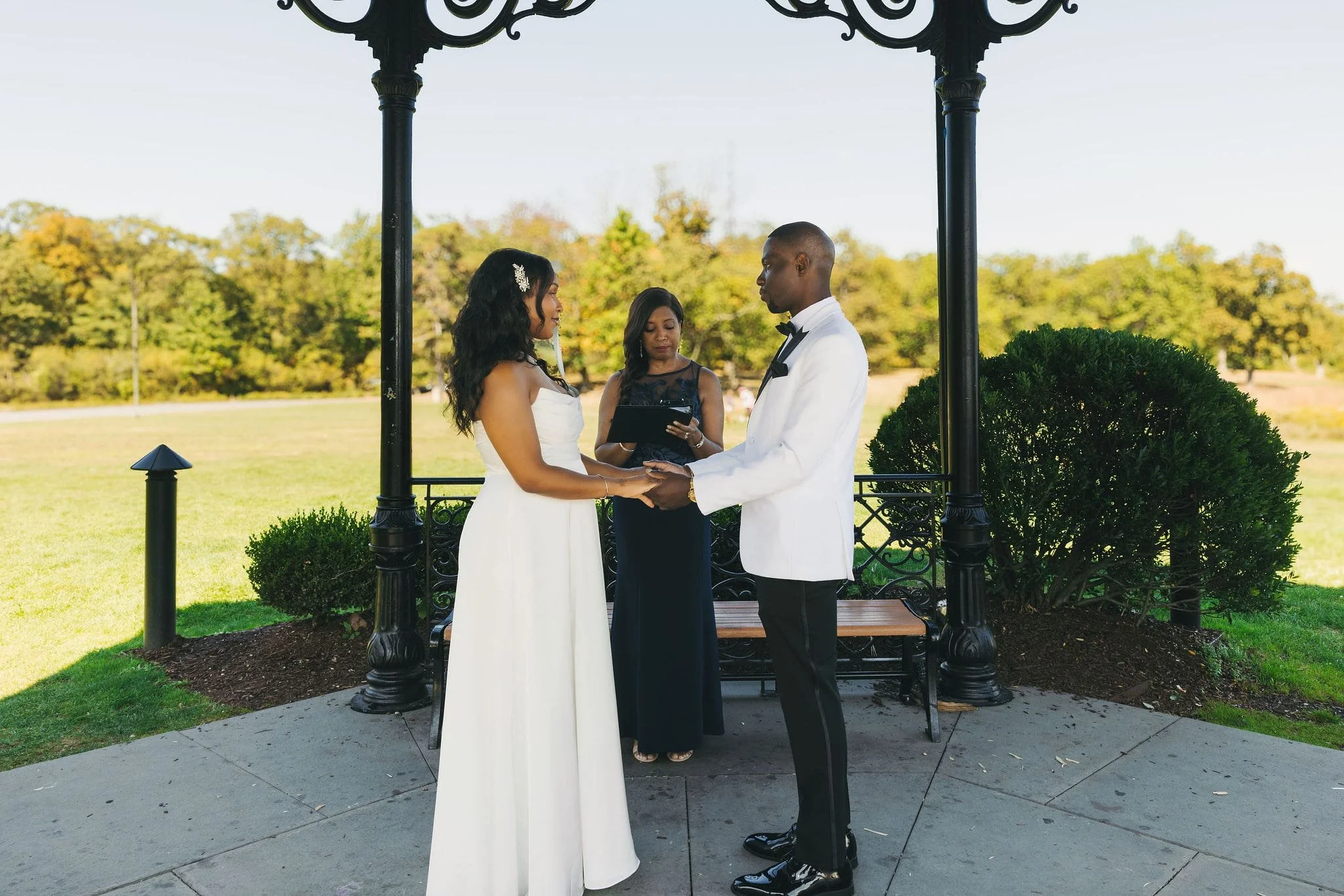 Outdoor location example for elopements in Essex County, New Jersey