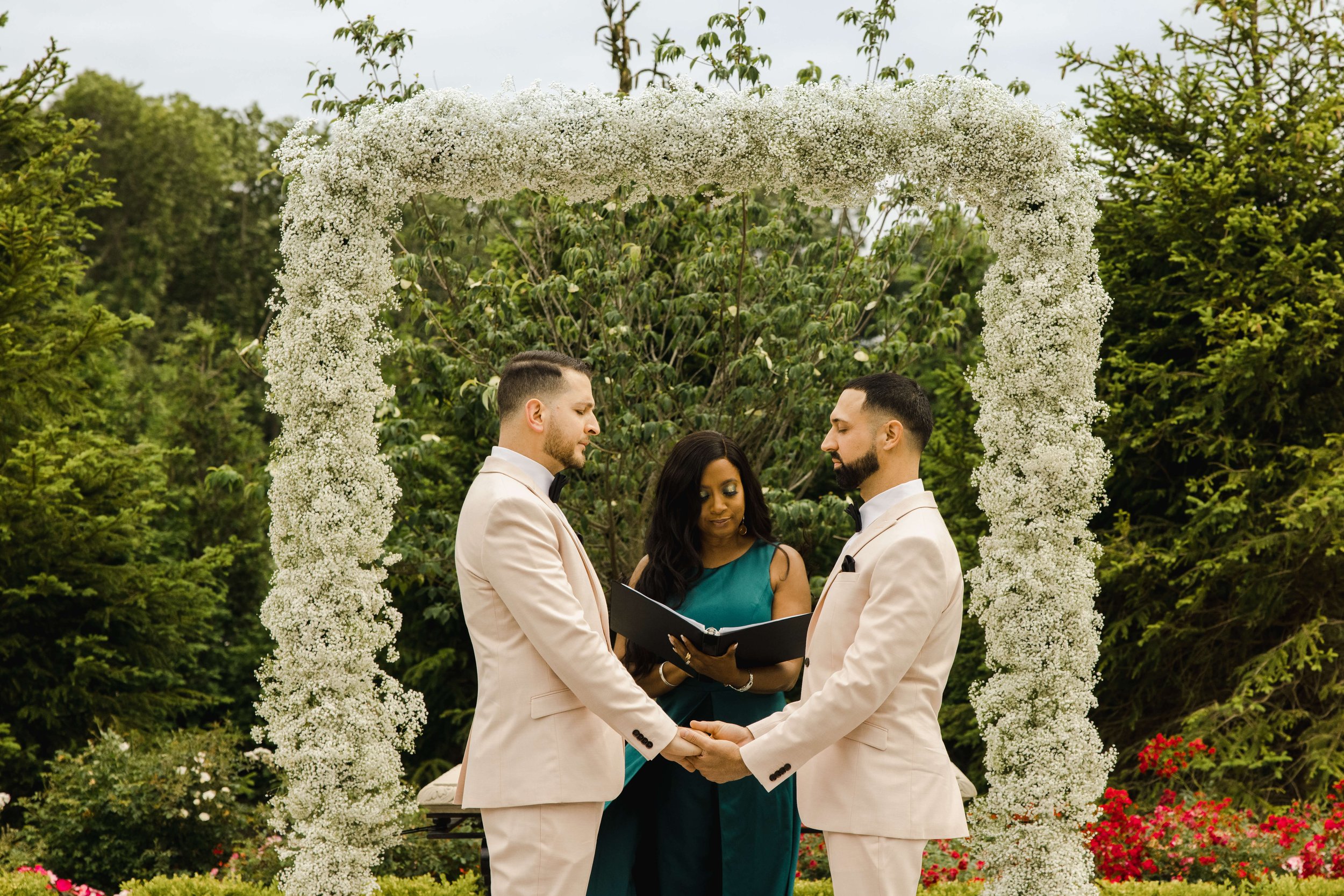 Elopement ceremony officiated in Middlesex County, New Jersey with a professional elopement officiant