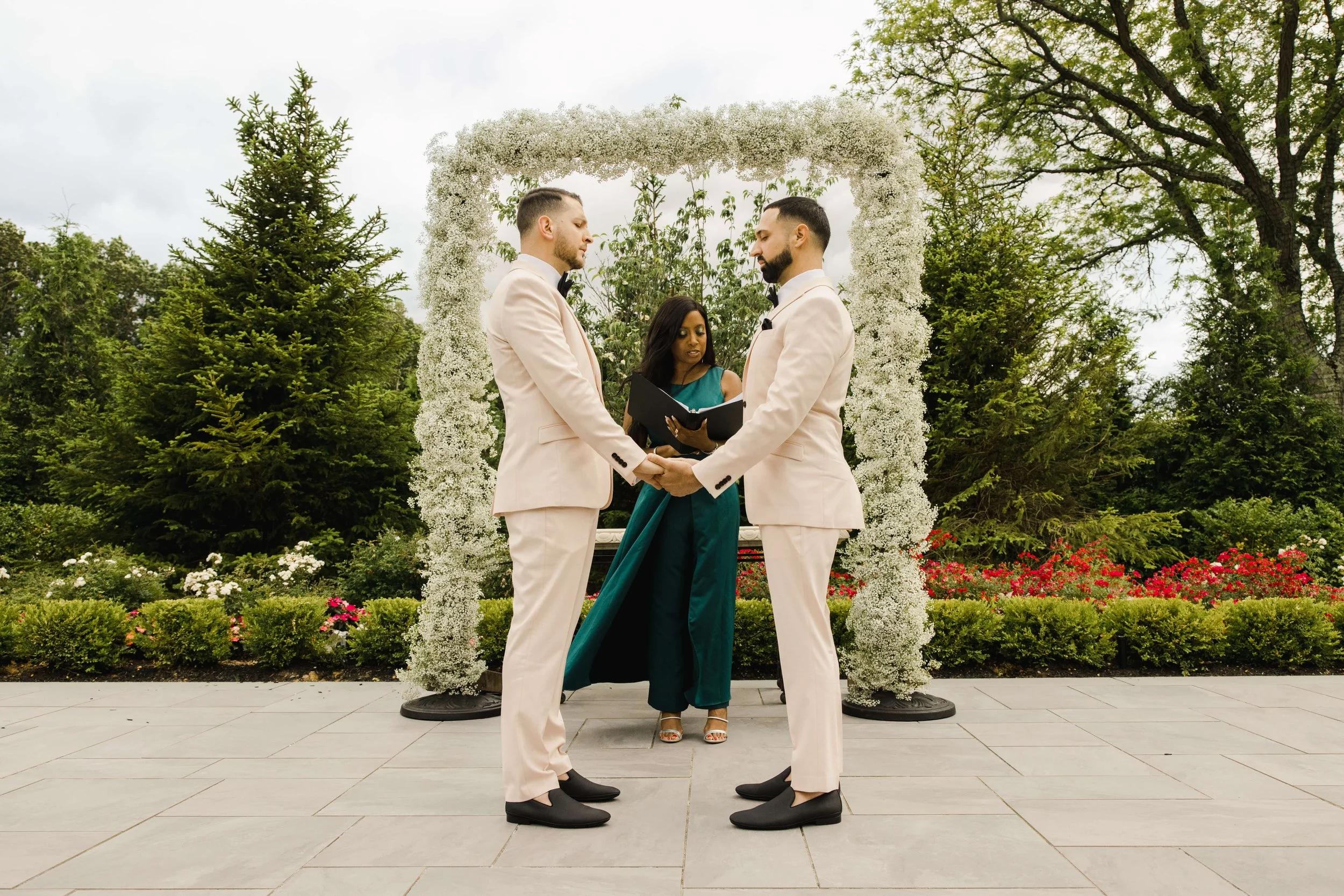Intimate elopement ceremony setup at a Middlesex County venue in New Jersey