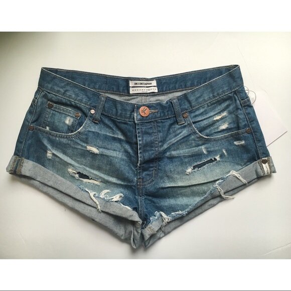 One Teaspoon Bandits Shorts in Blue Cult — CARY LANE
