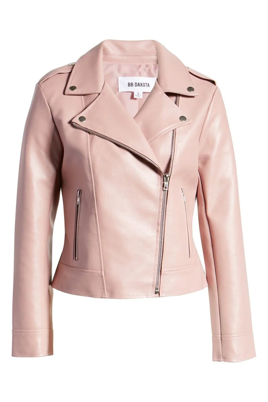 BB Dakota Faux Leather Moto Jacket  CARY LANE