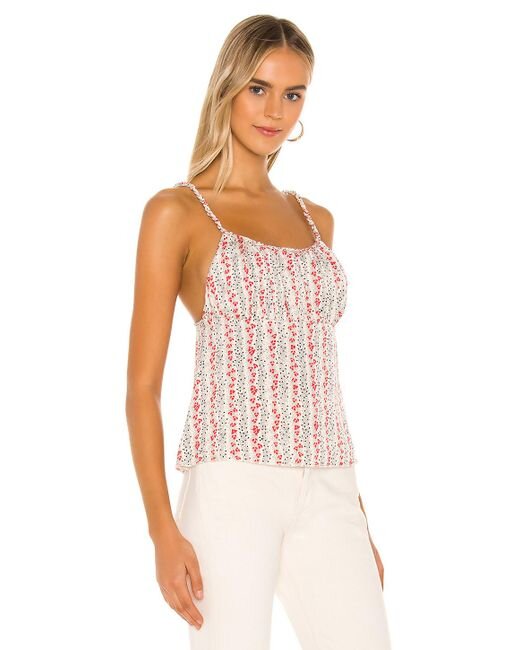 Free People NEW Womens Size M All Things Printed Camisole Pink Ivory $88 MONIART 