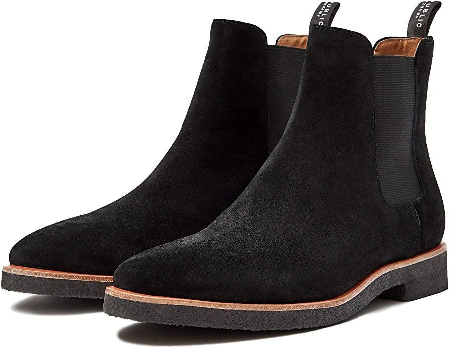 New Republic Harvey Suede Chelsea Boot in Black — CARY LANE