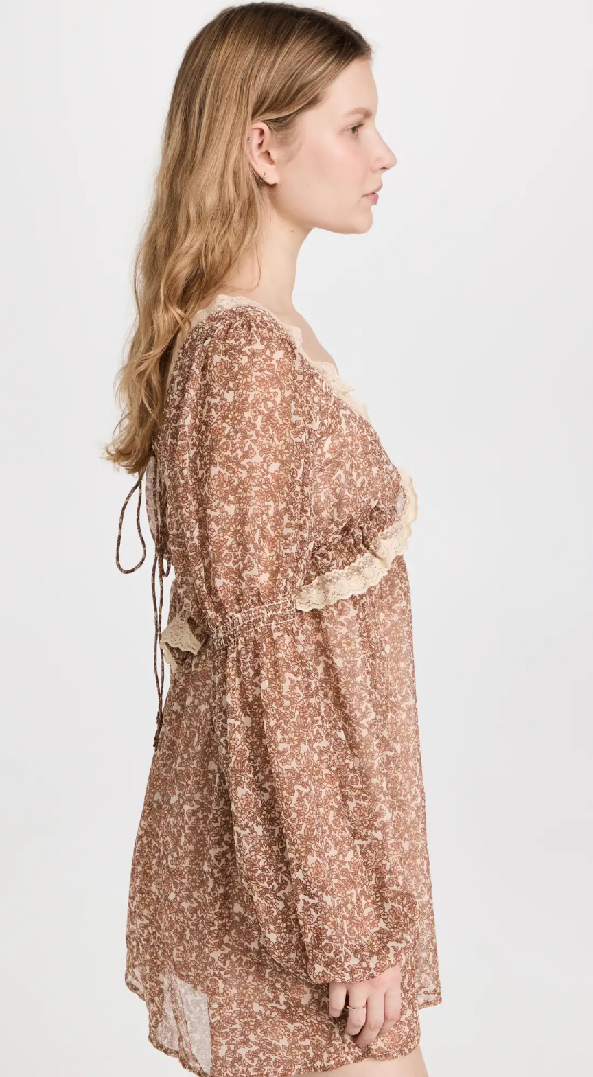 Free People Pennie Mini Dress in Ivory Combo  CARY LANE
