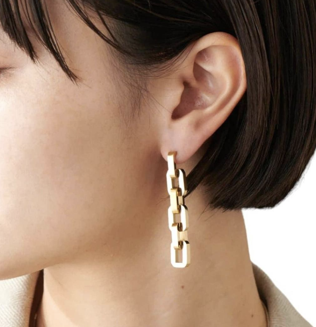Eddie Borgo Supra Chainlink Earring in Gold — CARY LANE