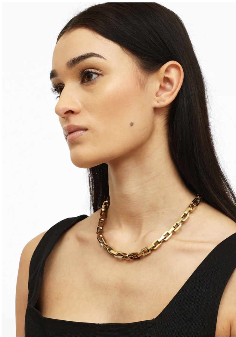 Eddie Borgo Supra Chainlink Necklace in Gold — CARY LANE