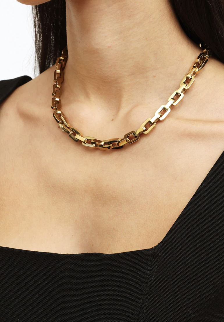 Eddie Borgo Supra Chainlink Necklace in Gold — CARY LANE