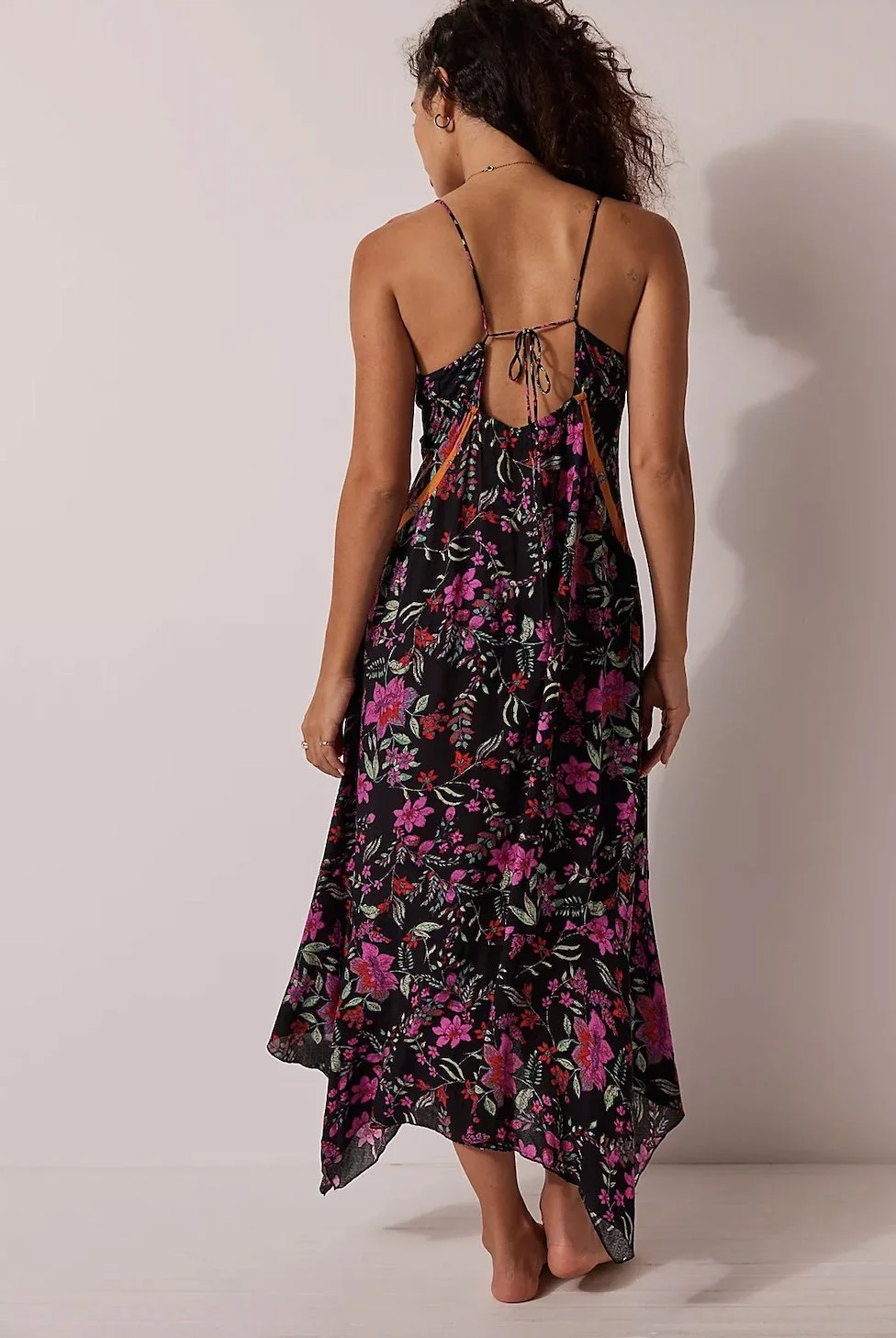 princess polly baby blue dress Free People Oasis Printed Midi dress - Black Combo