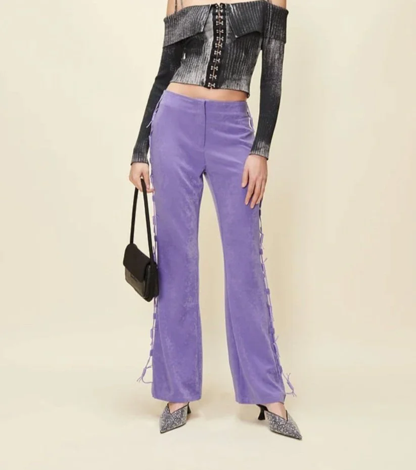 House of Sunny Craft Violets Pants in Purple — CARY LANE