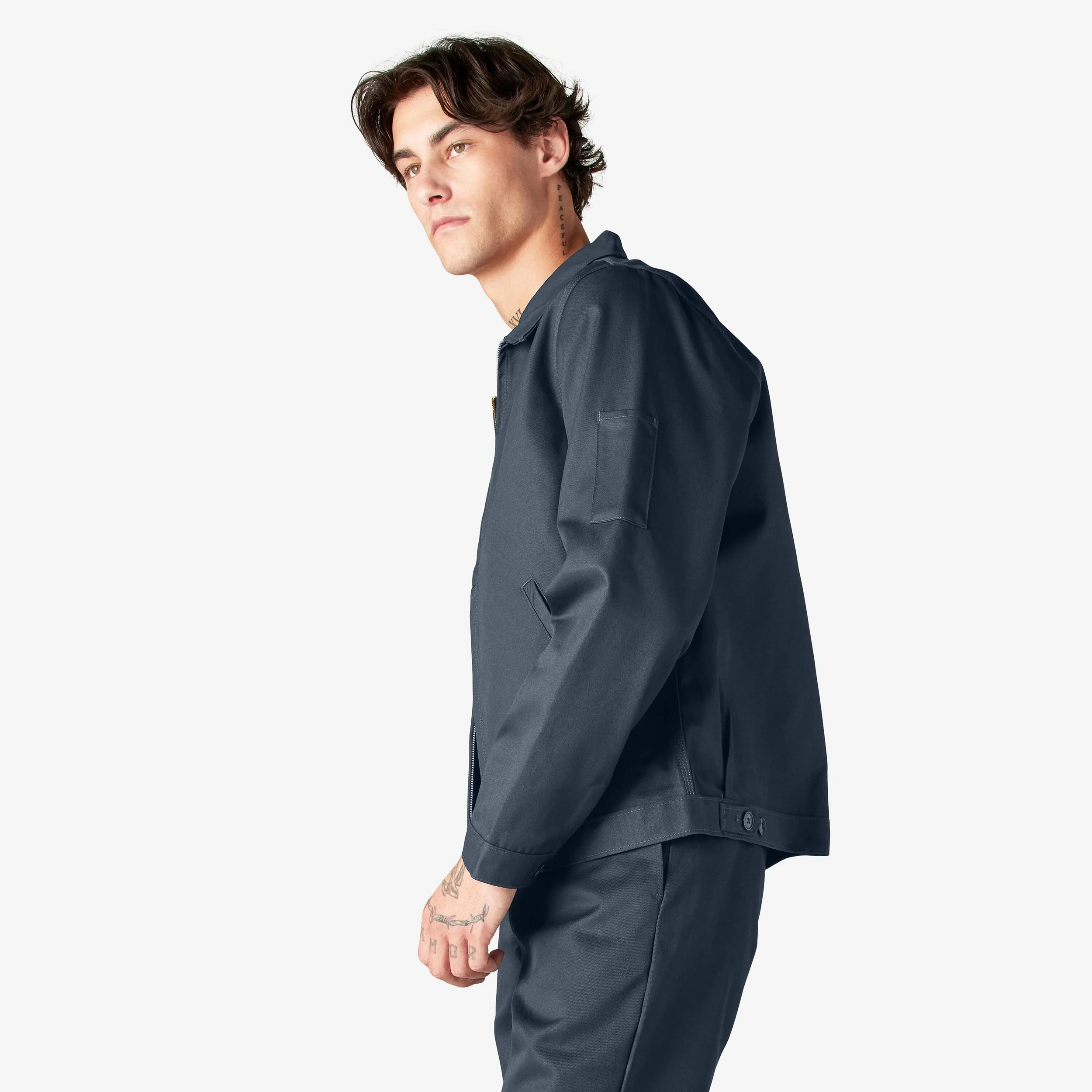 LAWRENCE EQUIPMENT Dickiesネイビー ワークジャケット ディッキーズ Dickies 襟コールワークジャケット （ネイビー） -靴＆ファッション通販 ロコンド〜自宅で試着、気軽に返品 