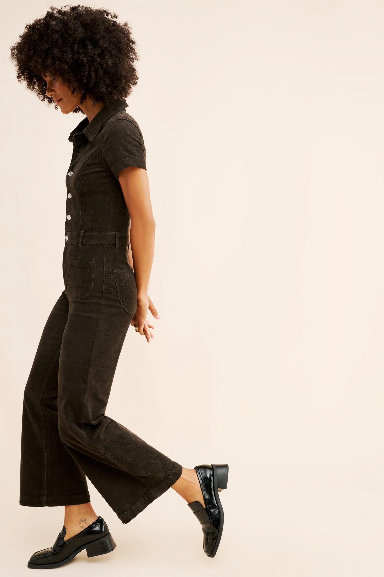 Rolla's Sailor Denim Jumpsuit in Brown Cord — CARY LANE