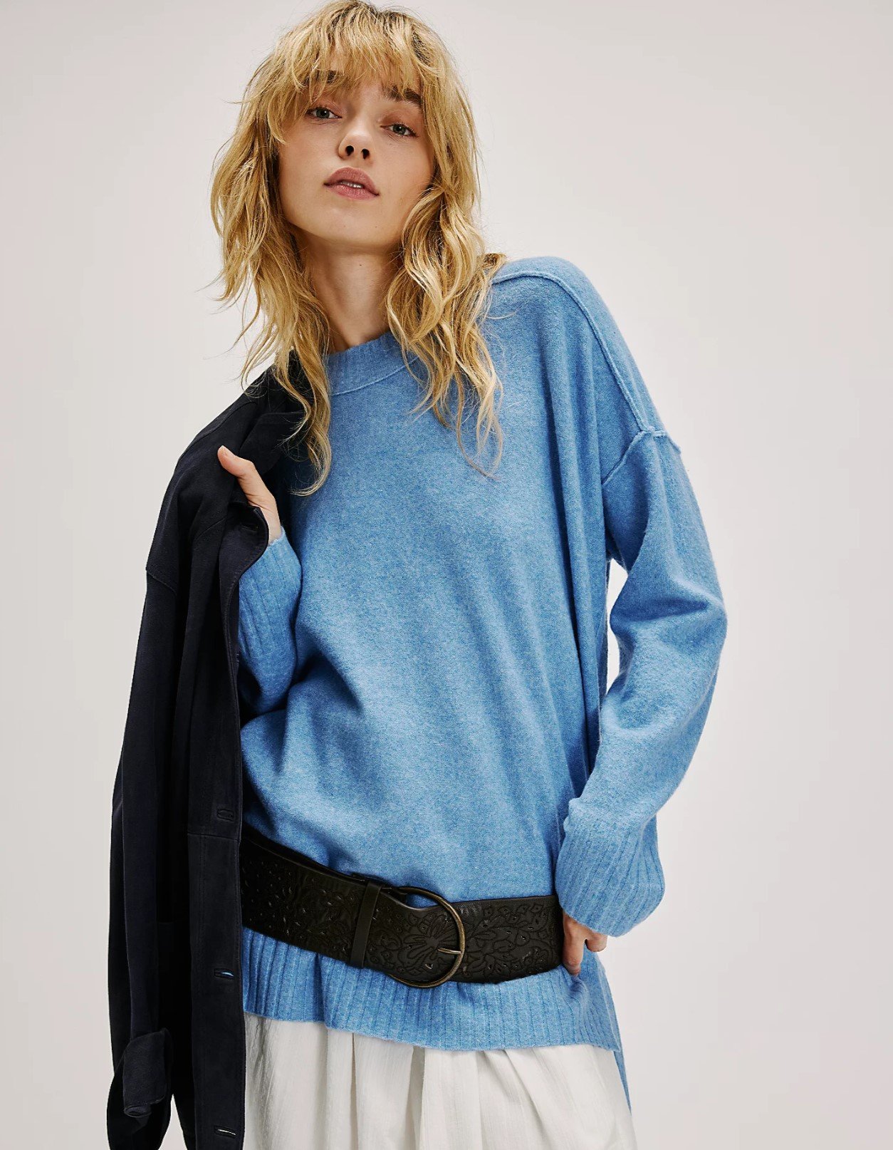 slim fit dress slacks Free People Oversized Knit Sweater Dress (Size XS) main image 1