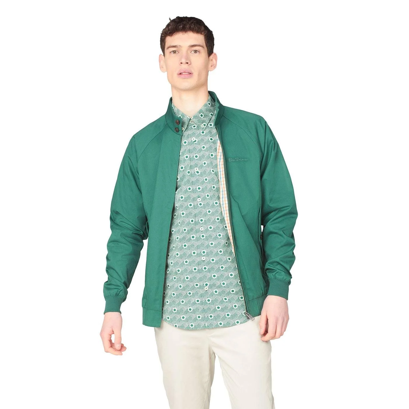 Ben Sherman Signature Harrington Jacket in Green — CARY LANE