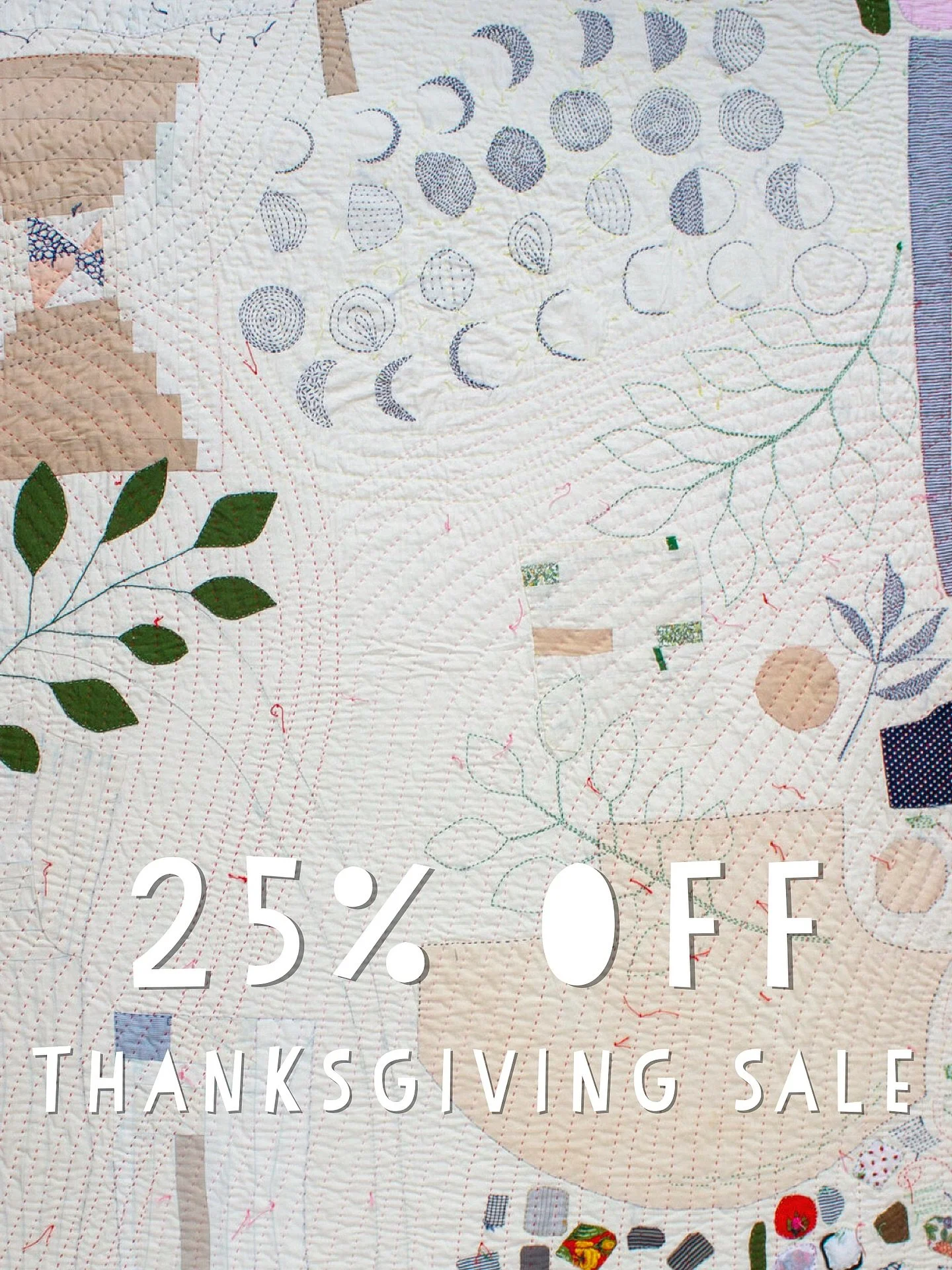 My email newsletter subscribers have known for a while: I&rsquo;m doing a 25% off sale this Thanksgiving! (Details in the 2nd image)

This is the ONLY time of year that my large quilts go on sale, so if you&rsquo;ve been dreaming of one&mdash;this mo
