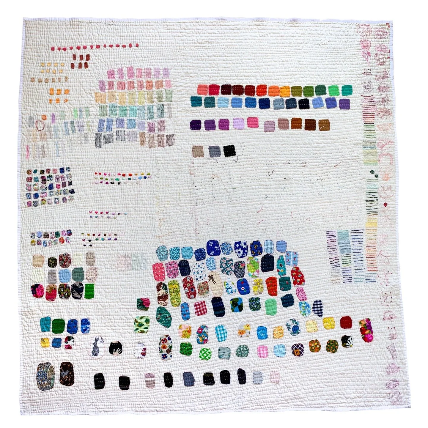 I&rsquo;m so excited to have 2 quilts heading to #QuiltCon, both in the handwork category. A hearty thank you to @themqg ❤️

Abundance Study no. 1 (2025) 
This quilt explores a recent abundance of gifted fabric and thread, allowing good fortune to se