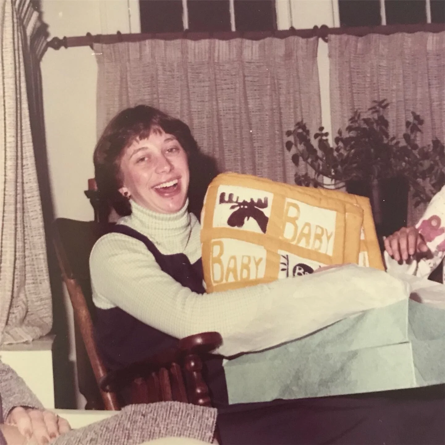 Happy Mother&rsquo;s Day to my wonderful mom!! @healthynaplesplantslant  I love this photo of her reviving a quilt at her baby shower for me&mdash;one of two given to us that day! She&rsquo;s taught me a profound love of the handmade, cooking, baking