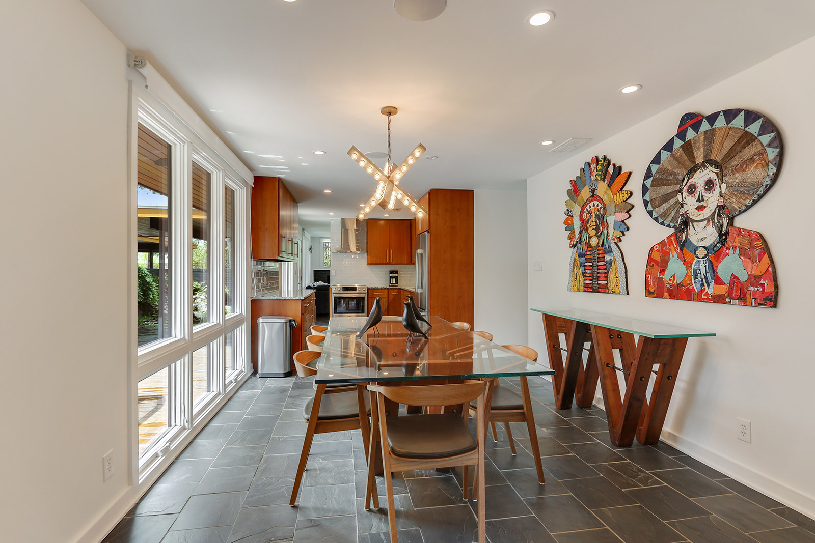 Dolan Geiman art collection commissioned specifically for this home. Dolan's work can also be found in Ritz Carlton Hotels, Anthropologie, Fossil, Urban Outfitters and museums across the country.