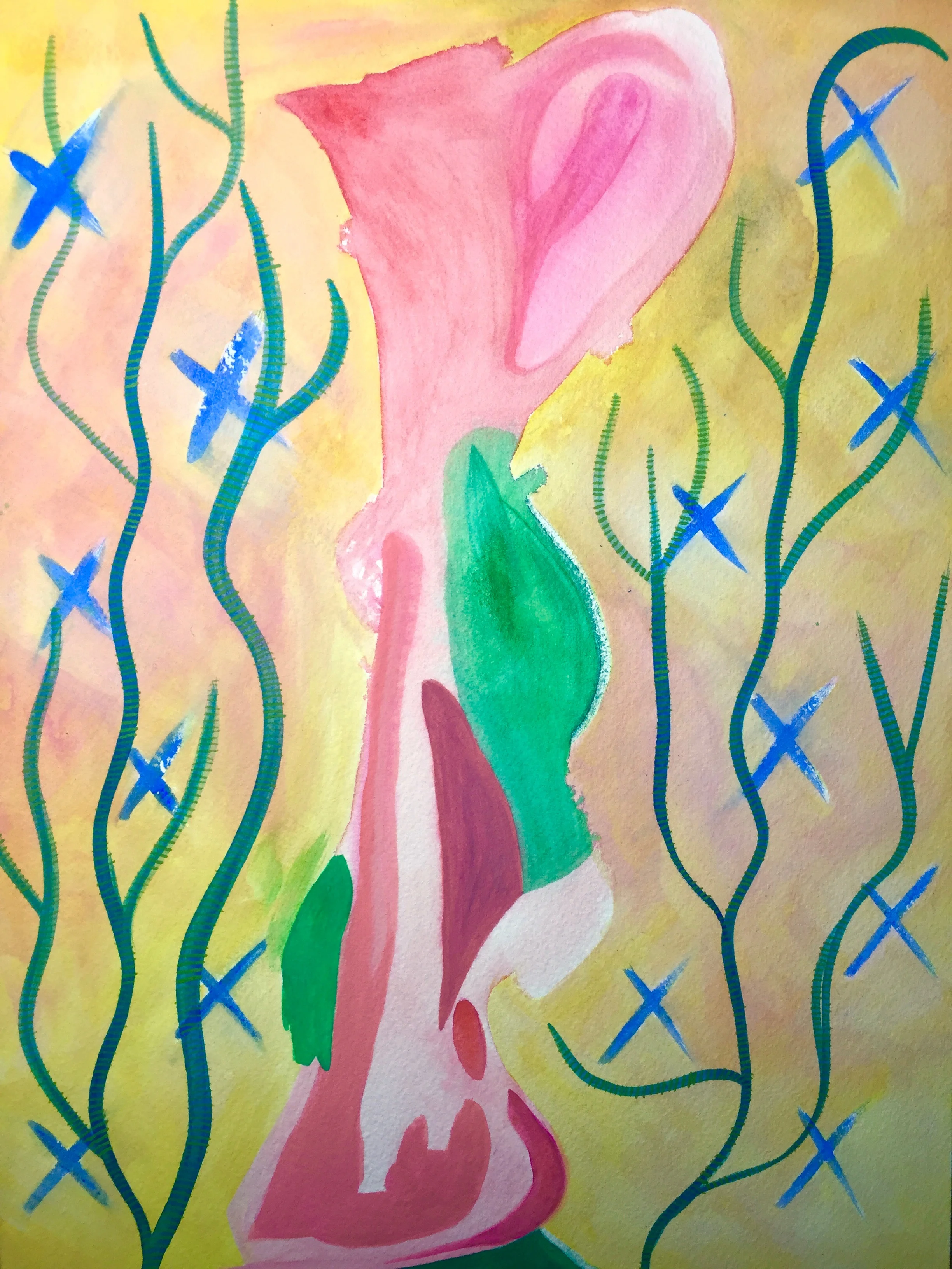 Tree Veins , watercolor on paper, 9 x 12 inches