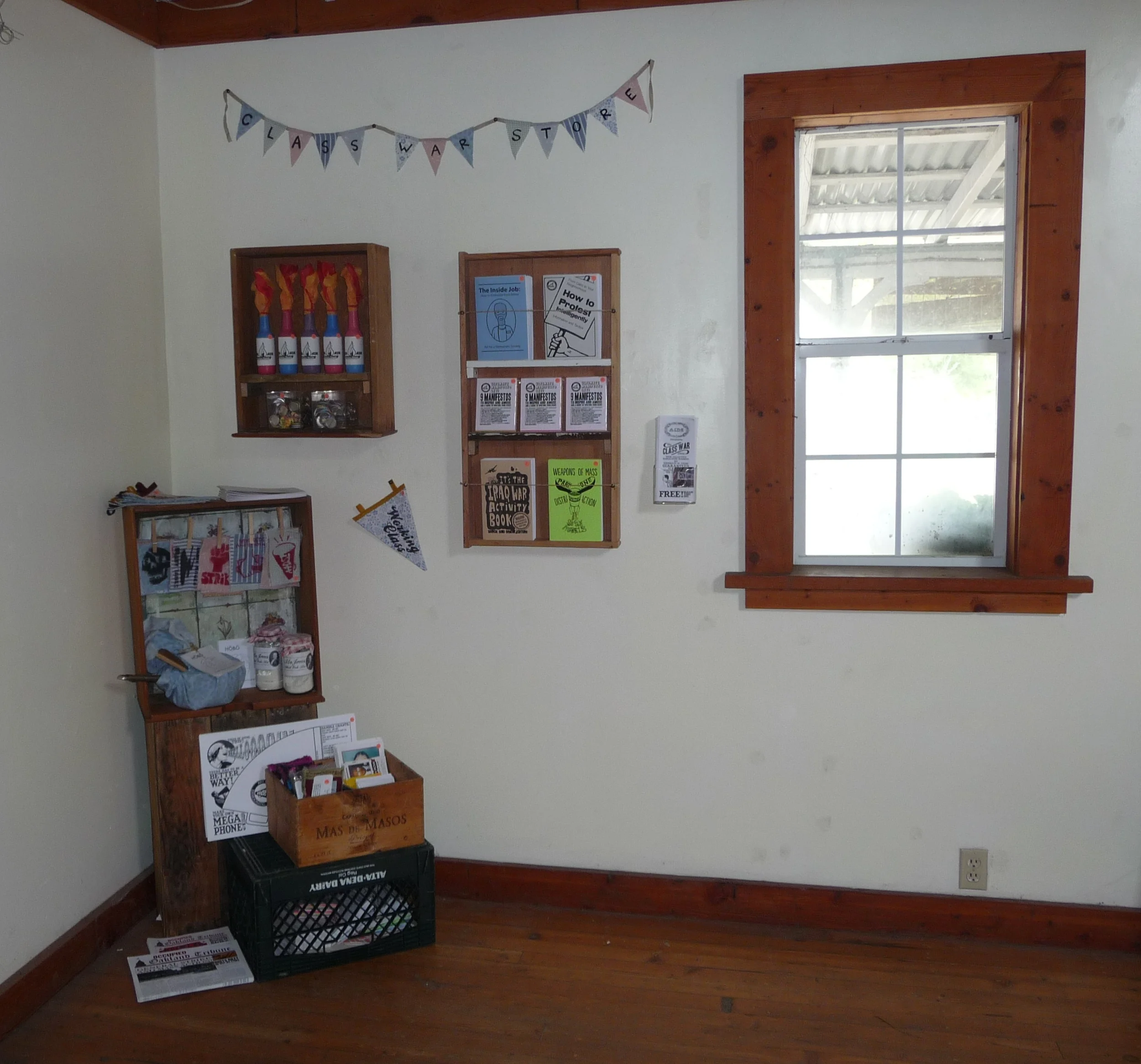 CLASS WAR STORE (Wall Installation at Gospel Flat Farm, 2015)