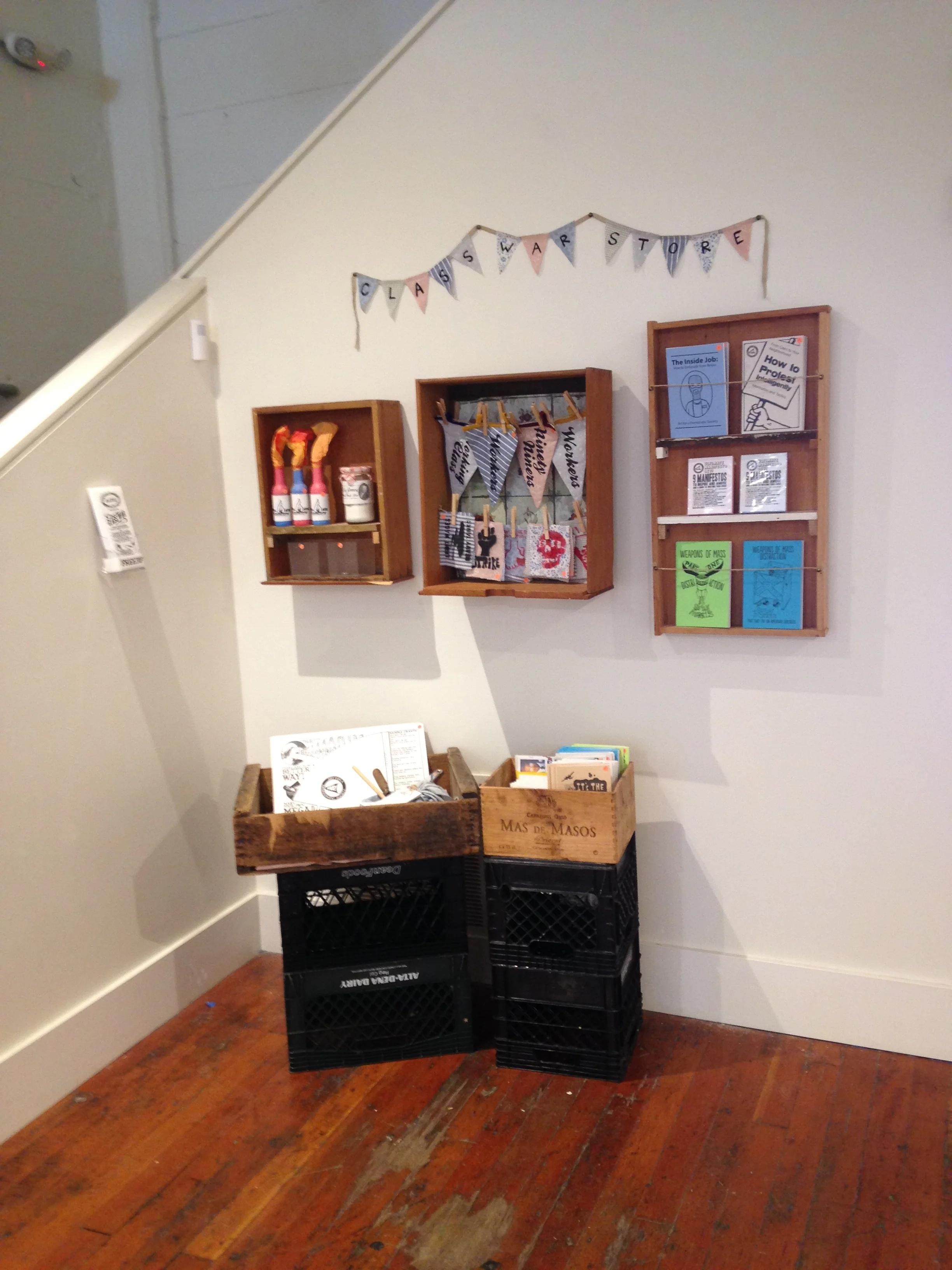 Class War Store (wall installation at Root Division, 2016)