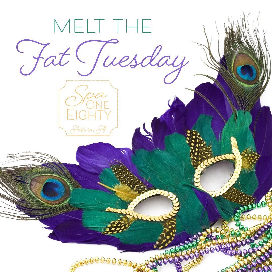 Mardi Gras Special: Melt the FAT TUESDAY with our Laser Lipo - Save $50 on a single session of the painless strawberry inch loss laser lipo! Purchase today, use later with discount code: MELTFAT at 180spa.com/spastore #MeltFatTuesday #LaserLipo #Body