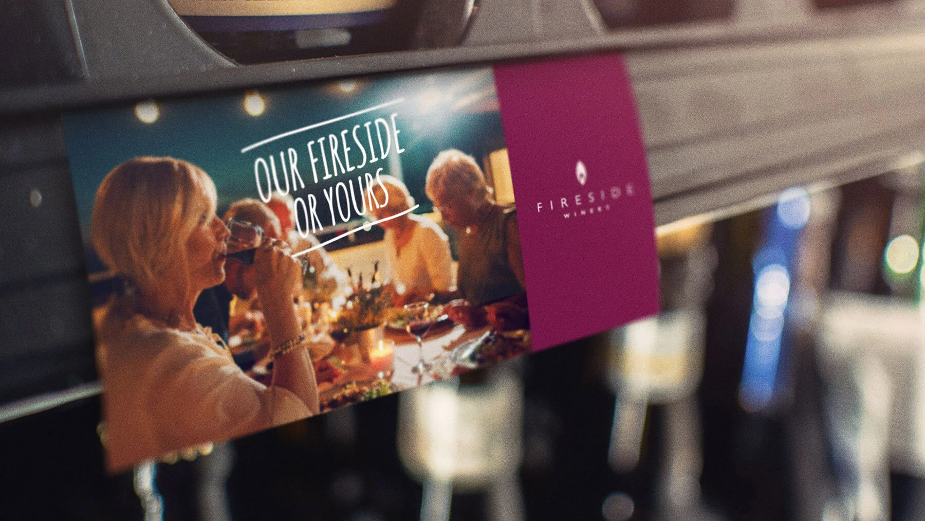 Fireside Shelf Talker