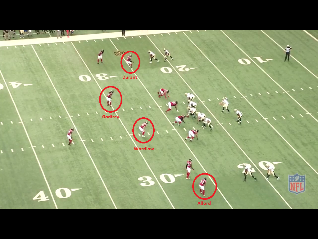 Falcons Nickel D vs Saints 11 personnel - 2nd &amp; 8