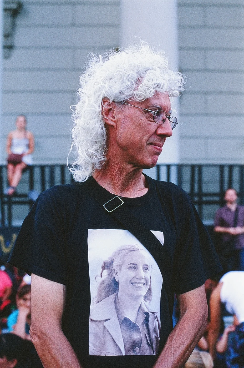   "Evita"  at Plaza de Mayo during a social movement rally, Buenos Aires, Argentina, 2016 