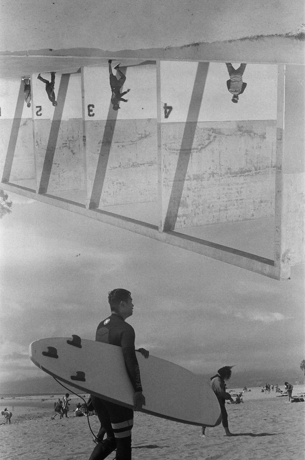 Double exposure, Venice Beach, Los Angeles, California, 2016