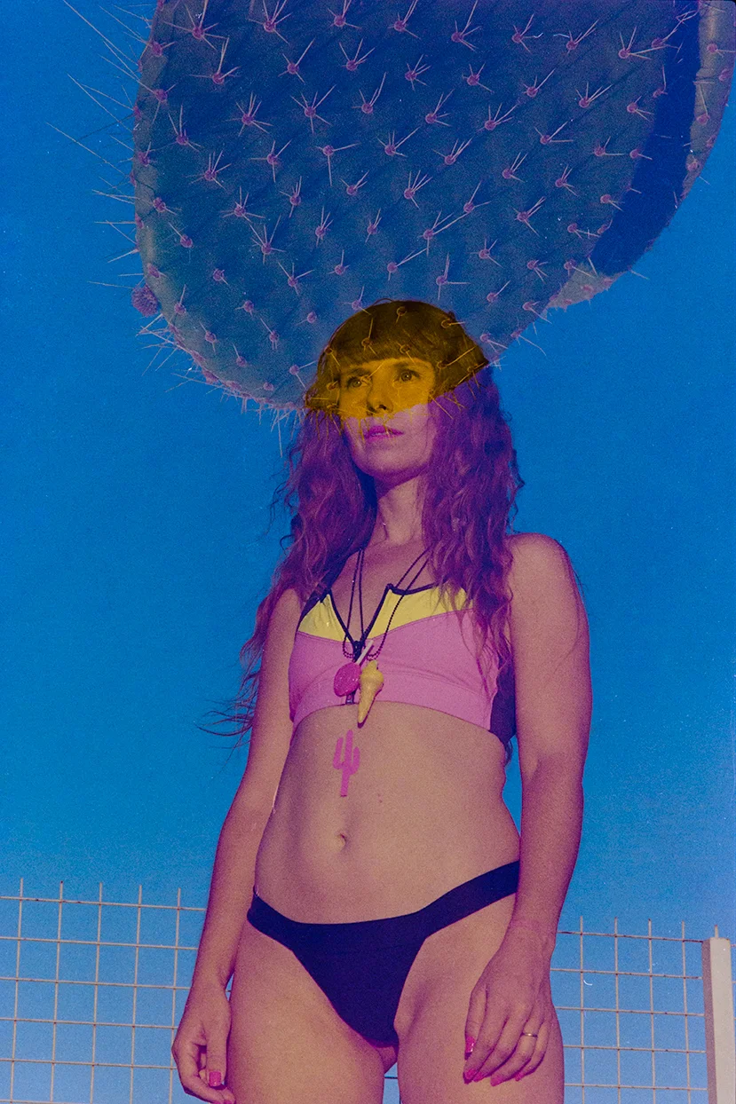 "Cristina" cactus woman double exposure, Buenos Aires, Argentina, 2017
