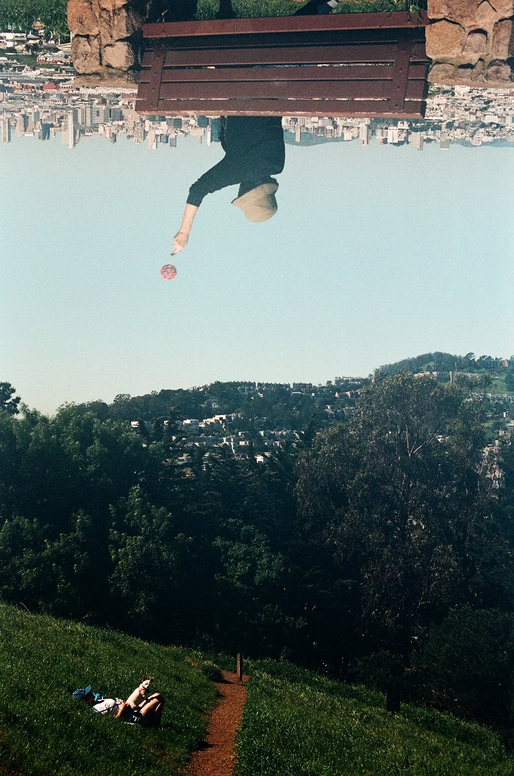  Double exposure at the Bernal hill, San Francisco, California, 2016 
