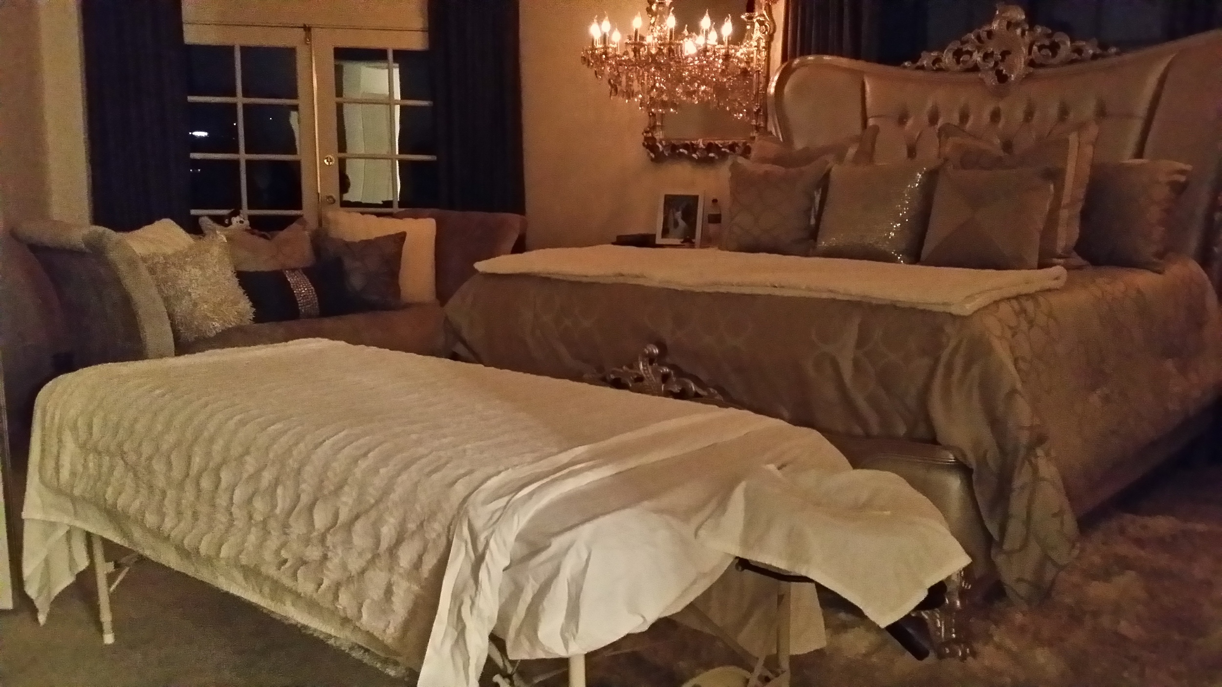 Ready to begin some serious relaxation. Massage set-up at home of a regular client in Nichols Canyon - so beautiful it almost looks staged!